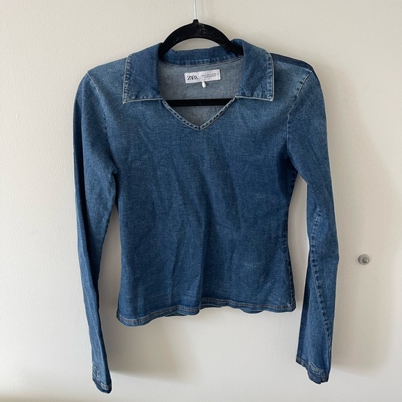 Zara Jean Long Sleeve Collared Top - Picture 1 of 5